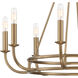Bailey 8 Light 28 inch Aged Brass Chandelier Ceiling Light
