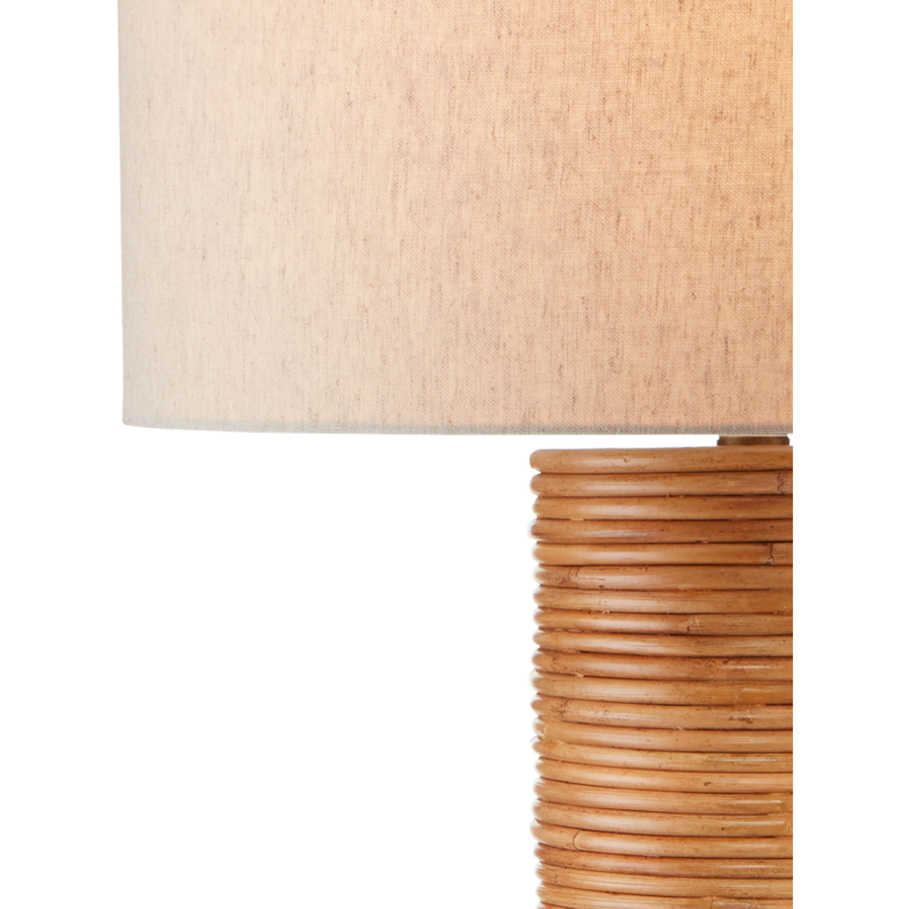 Salome 31.5 inch 150 watt Brass/Natural Rattan Table Lamp Portable Light