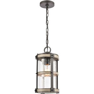 Annenberg 1 Light 8 inch Anvil Iron with Distressed Antiqued Gray Outdoor Pendant