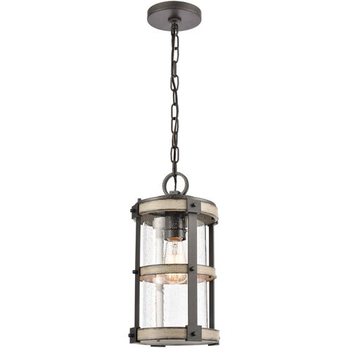 Annenberg 1 Light 8 inch Anvil Iron with Distressed Antiqued Gray Outdoor Pendant
