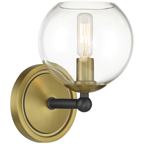 Vantage Kearney Park 1 Light 5.63 inch Coal and Soft Brass Bath Vanity Wall Light
