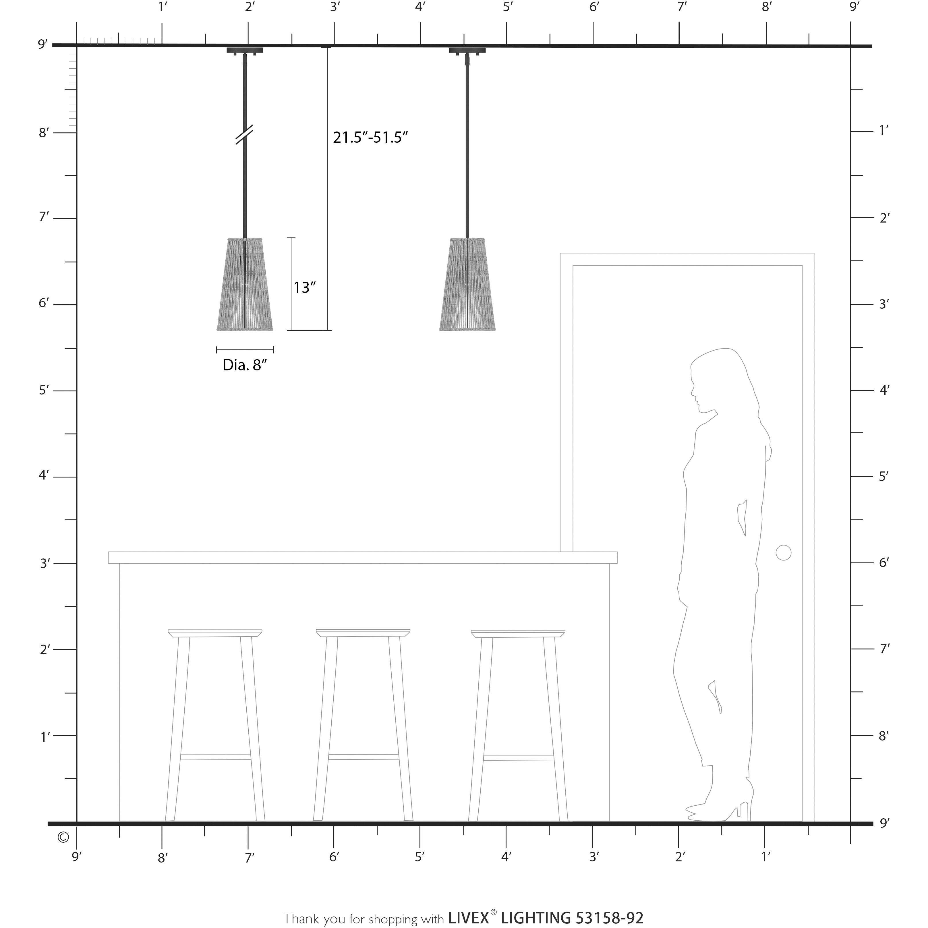Florell 1 Light 8 inch English Bronze Pendant Ceiling Light
