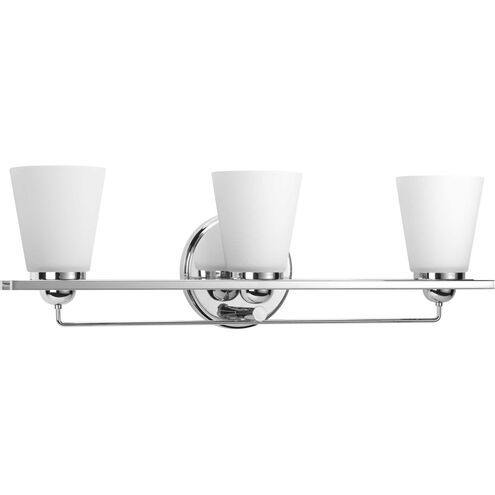 Flight 3 Light 26 inch Polished Chrome Bath Vanity Wall Light, Design Series