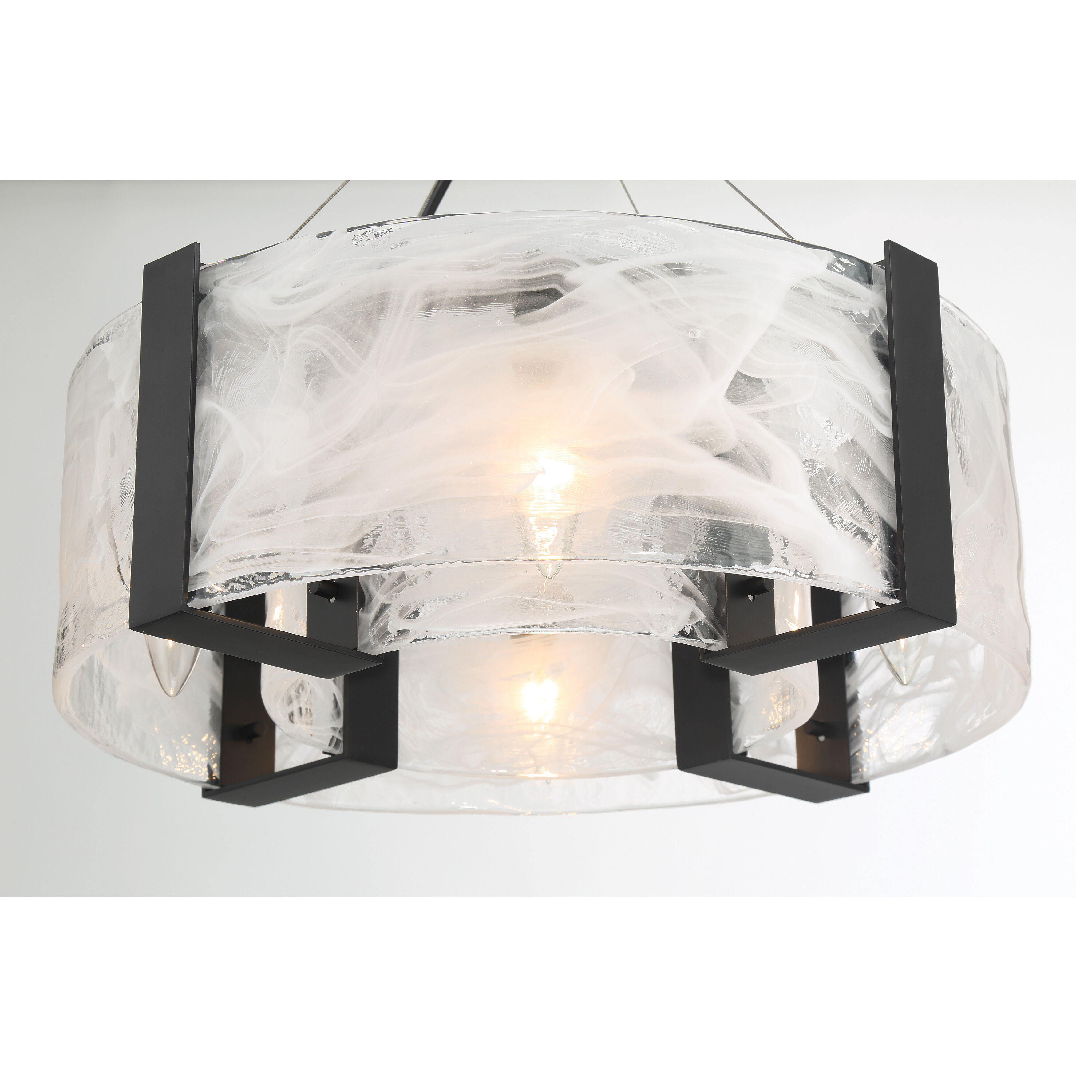 Cloud Break 4 Light 18 inch Coal Semi-Flush Ceiling Light