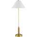 Ippolito 36.5 inch 60.00 watt Antique Brass and Natural Console Lamp Portable Light