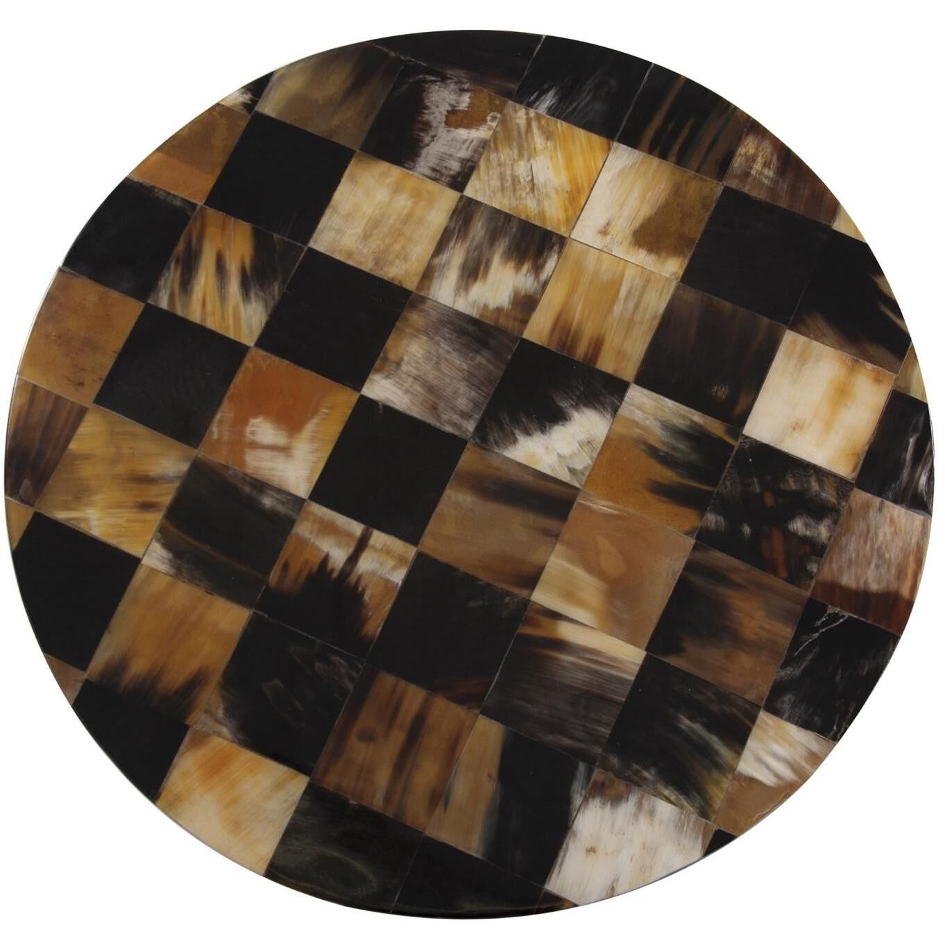 Elias 17.75 inch Brown/Black/White Stool