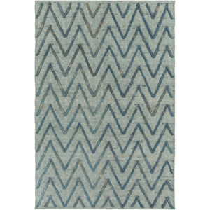 Mateo 36 X 24 inch Blue and Blue Area Rug, Jute