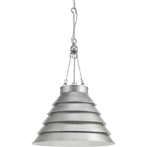 Point Dume™ Surfrider 3 Light 24.88 inch Galvanized Pendant Ceiling Light, Design Series