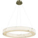 LumenAria Collection LED 32 inch Brushed Brass Pendant Ceiling Light, Medley Family