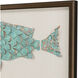 Ocean Wonder Turquoise and Metallic Framed Art