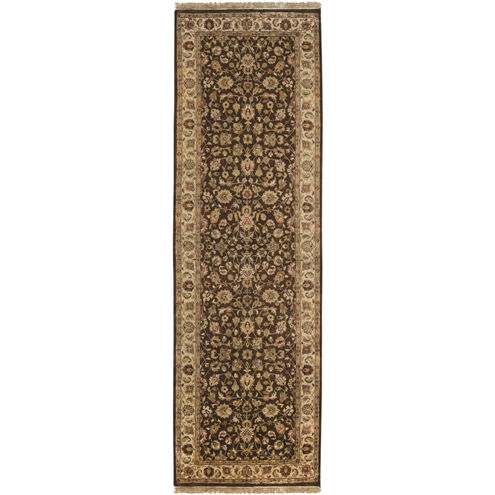 Heirloom 96 X 30 inch Dark Brown, Wheat, Tan Rug