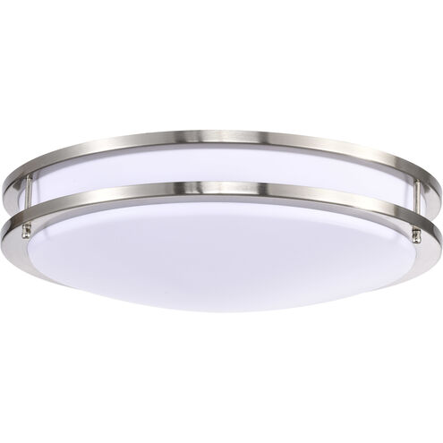 Glamour LED 17 inch Brushed Nickel Flush Mount Ceiling Light