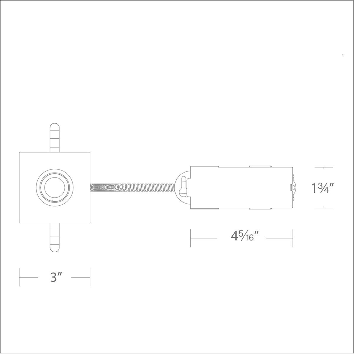 Ocularc LED Brushed Nickel Recessed Lighting in Flood, 3000K, Square