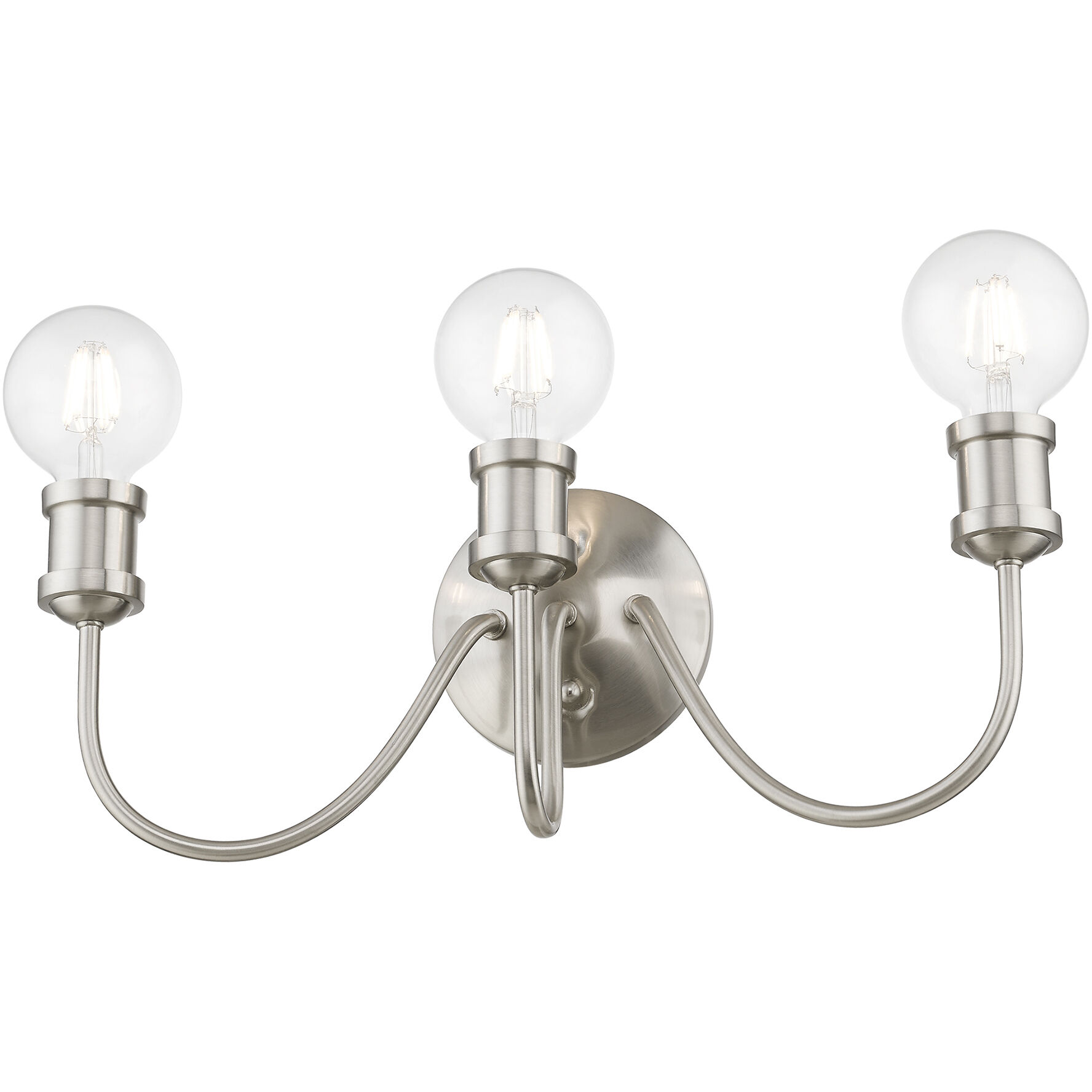 Lansdale 3 Light 19 inch Brushed Nickel Vanity Sconce Wall Light
