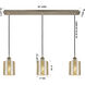 Ballston Cobbleskill 3 Light 36.5 inch Antique Brass Linear Pendant Ceiling Light