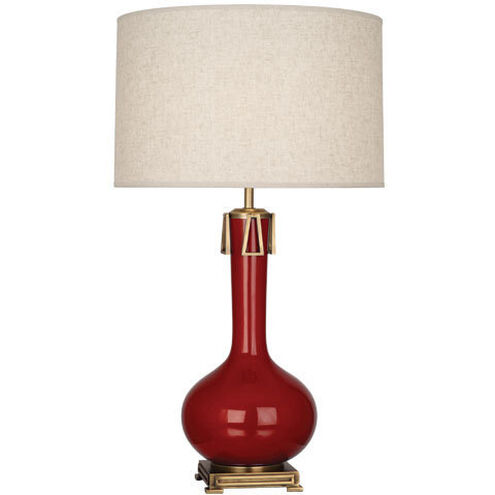 Athena 31.63 inch 150.00 watt Oxblood Table Lamp Portable Light