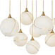 Lisa McDennon Skye 13 Light 60.25 inch Heritage Brass Linear Pendant Ceiling Light in Heritage Brass / Cased Opal