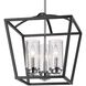 Mercer Pendant Ceiling Light in Matte Black/Chrome
