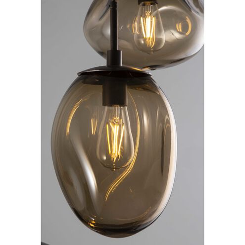 Cosmos Incandescent 9 Light 32 inch Gilded Brass Multi-Pendant Ceiling Light in Clear Cosmos, Square Multi-Port