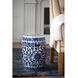 Garden 15.9 inch Blue and White Stool