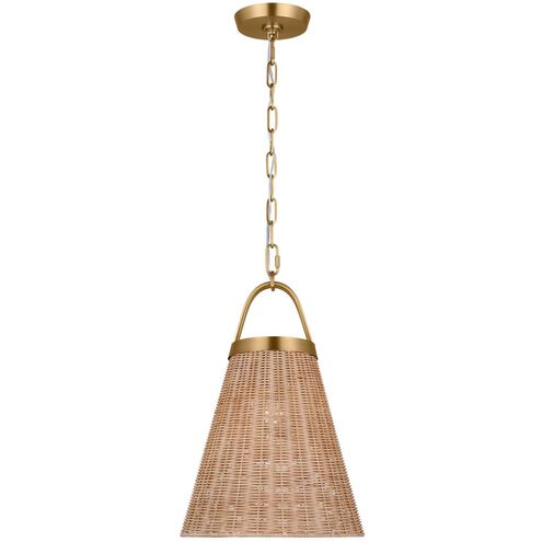 C&M by Chapman & Myers Whitby 1 Light 12.5 inch Burnished Brass Pendant Ceiling Light