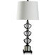 Logan 36 inch 150.00 watt Benzo Silver and Black Table Lamp Portable Light