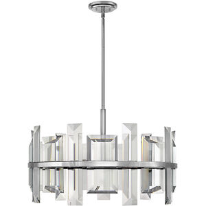 Odette LED 30 inch Polished Nickel Chandelier Ceiling Light, Semi-Flush Mount