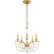 Priscilla 5 Light Heirloom Gold Chandelier Ceiling Light in Bronze Pearl, Adjustable Height
