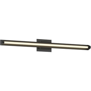 Plymouth LED 37.5 inch Black Bath Vanity Light Wall Light