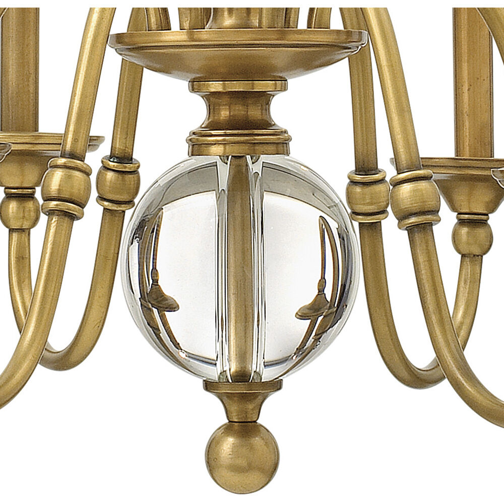 Eleanor 6 Light 27.25 inch Heritage Brass Indoor Chandelier Ceiling Light