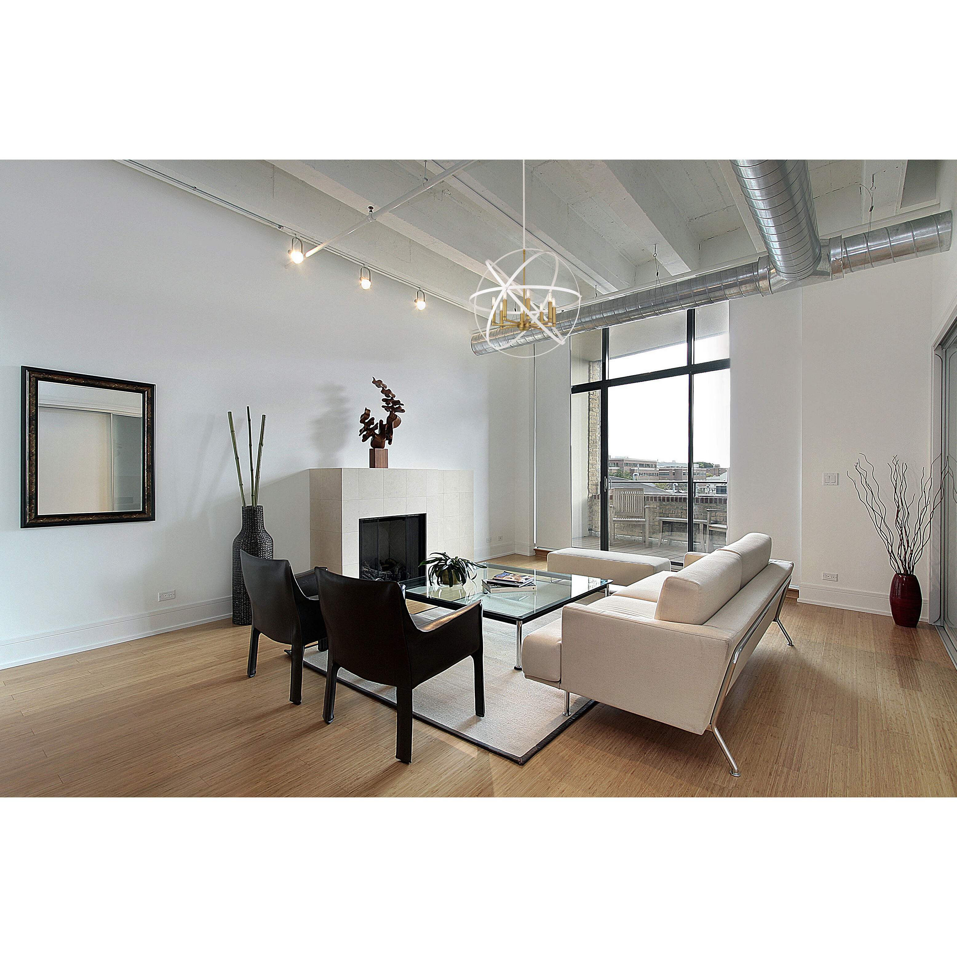 Cavallo 8 Light 30 inch Hammered White and Olde Brass Chandelier Ceiling Light