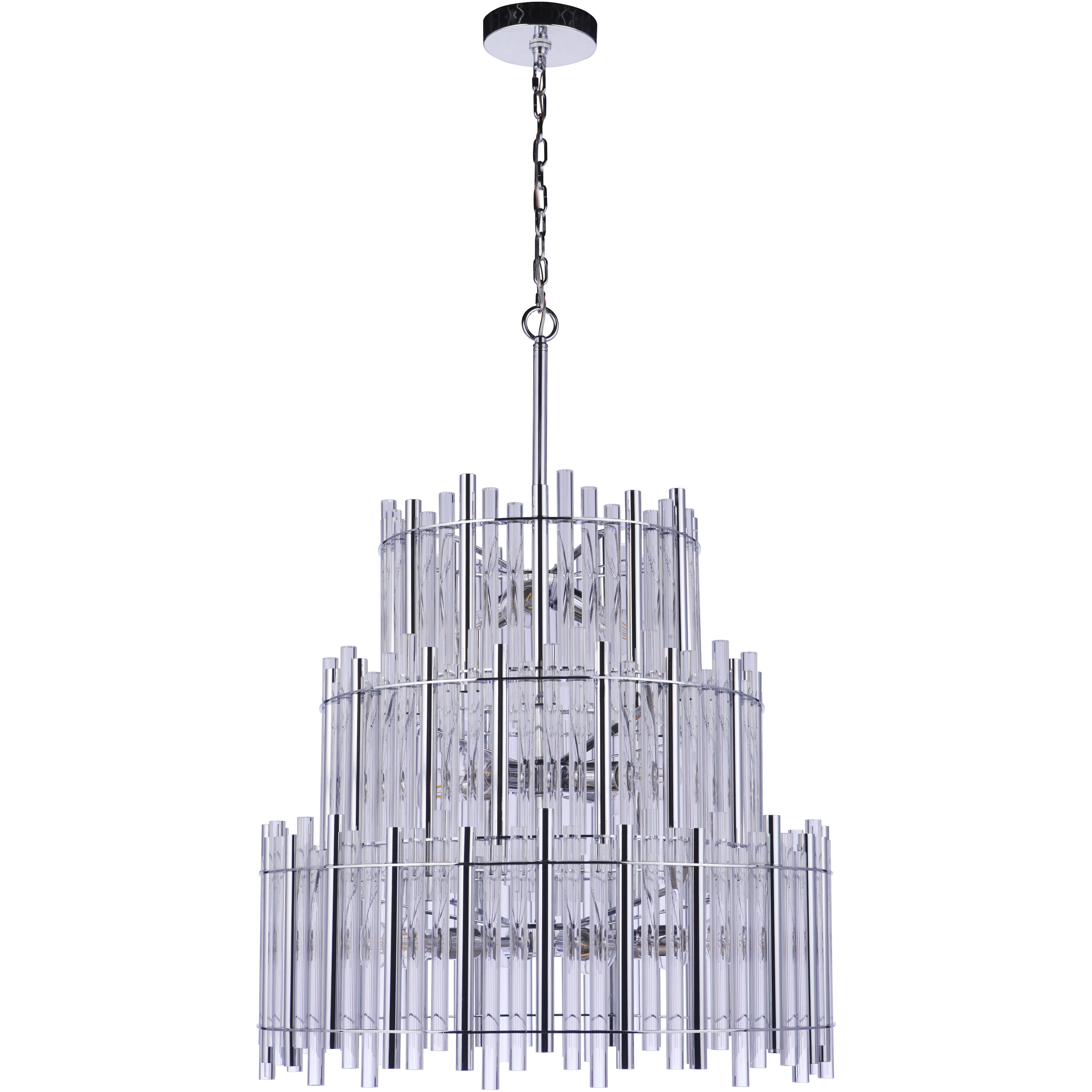 Reveal 13 Light 28 inch Chrome Chandelier Ceiling Light