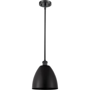 Ballston Plymouth Dome LED 9 inch Black Antique Brass Pendant Ceiling Light in Matte Blue