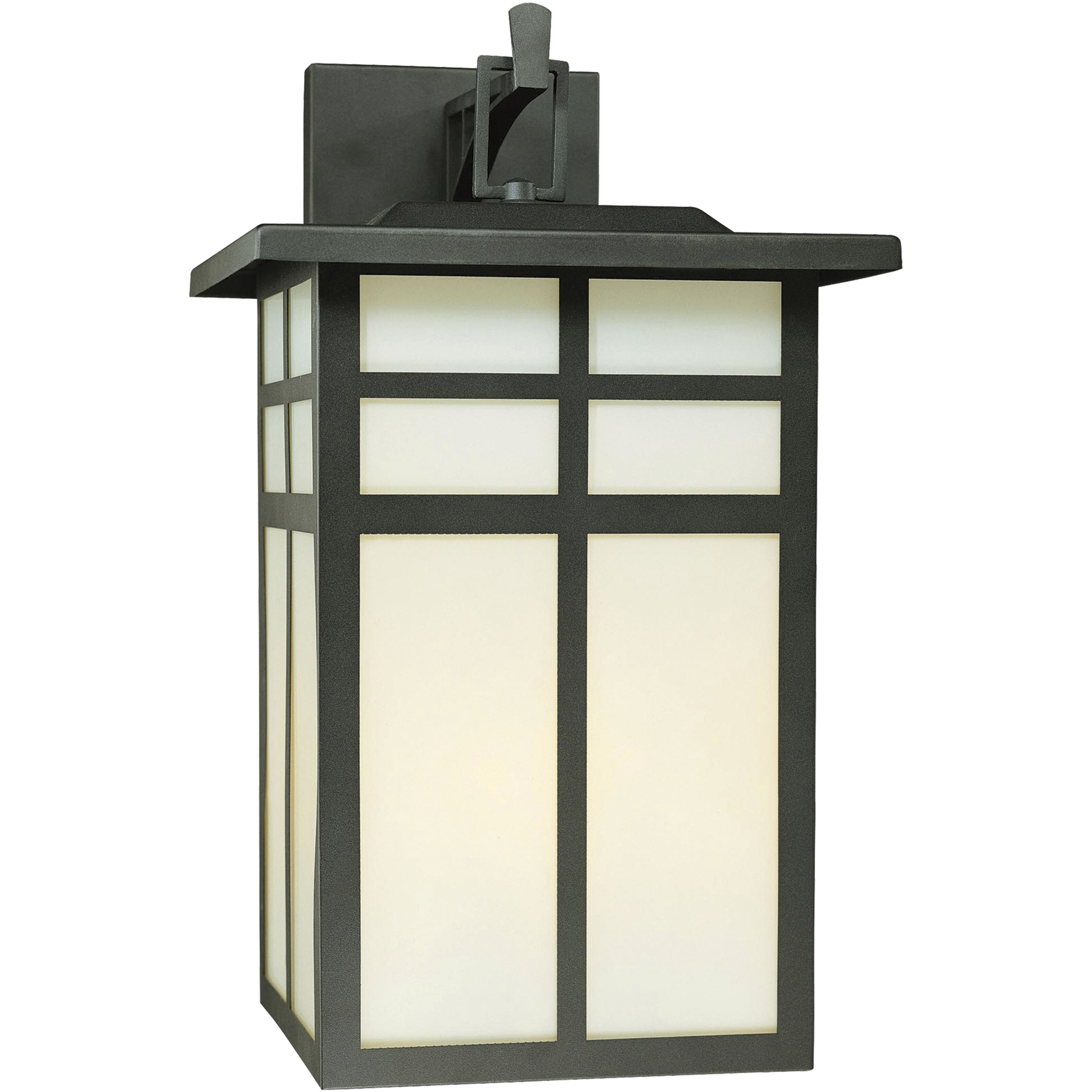 Mission 3 Light 19 inch Black Outdoor Wall Sconce