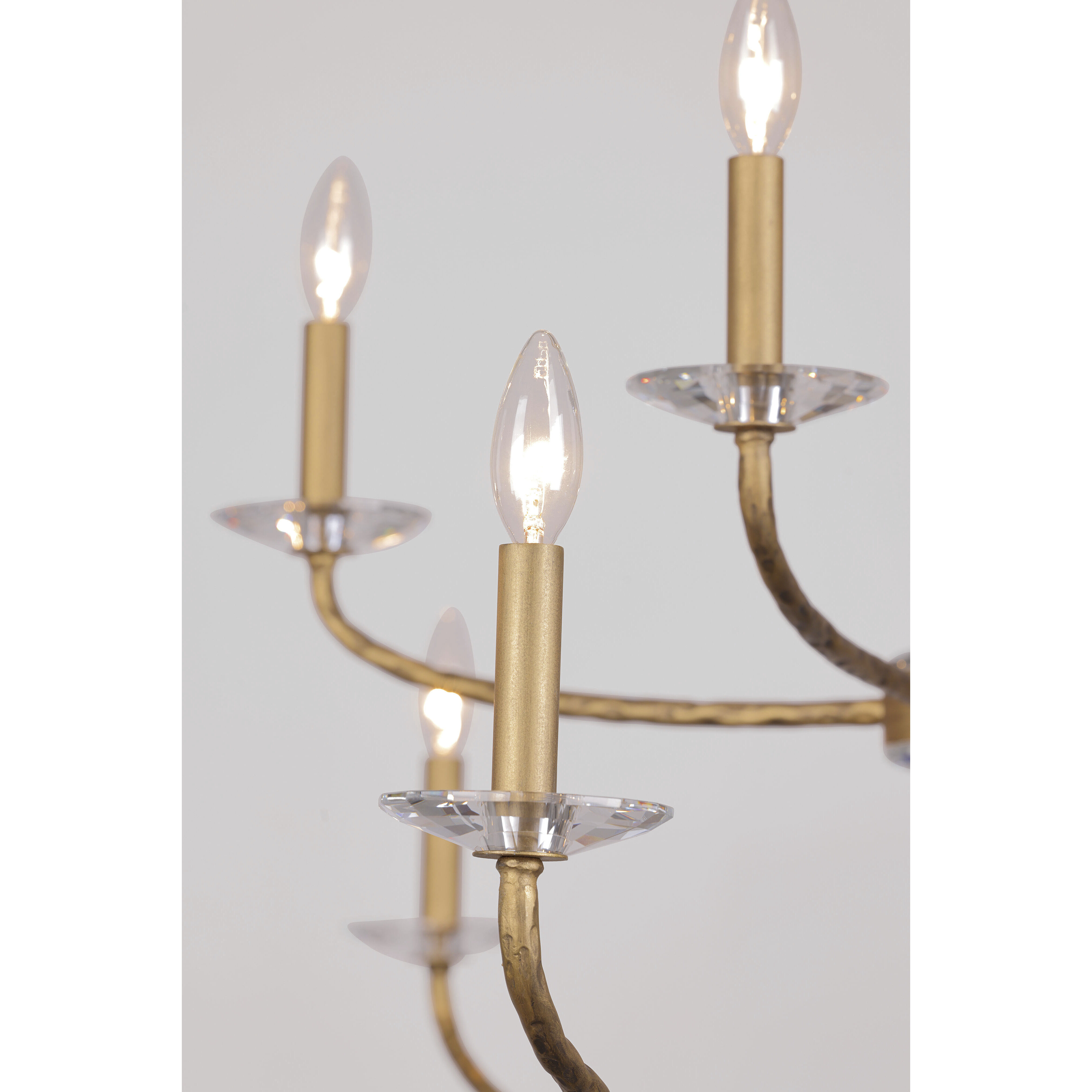 Atella 12 Light 48 inch Ashen Gold Chandelier Ceiling Light