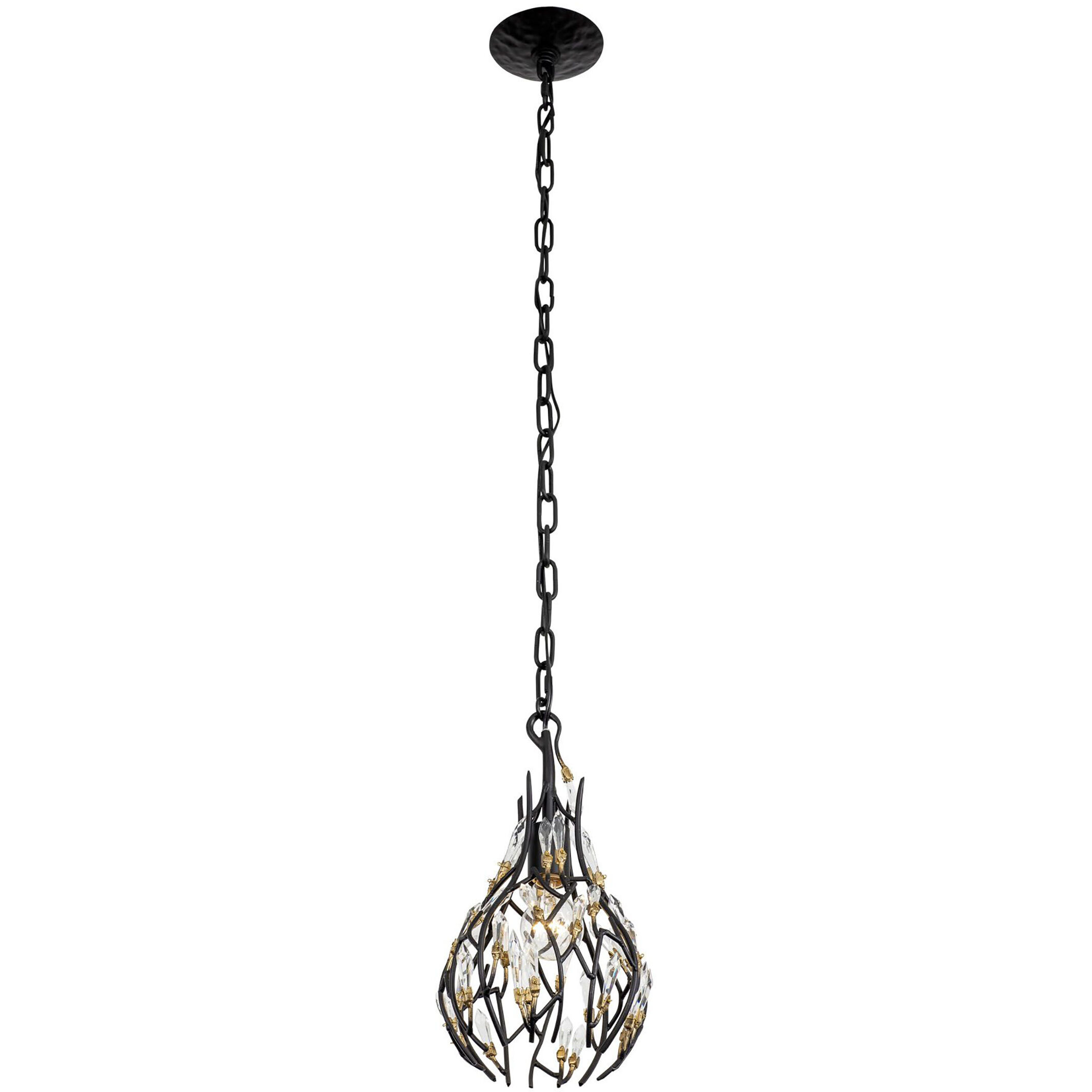 Bask 1 Light 8 inch Matte Black Mini Pendant Ceiling Light
