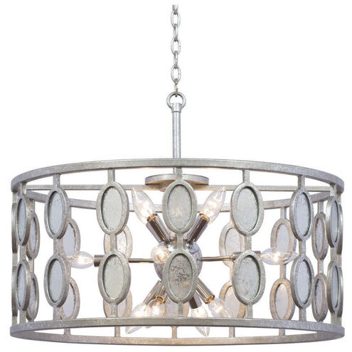 Palomar 12 Light 26 inch Vintage Silver Leaf Pendant Ceiling Light