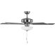 Linden DC 52 LED 52 inch Brushed Steel with Silver Blades Ceiling Fan