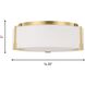 Thom Filicia Bergen 2 Light 14.38 inch Burnished Brass Flush Mount Ceiling Light