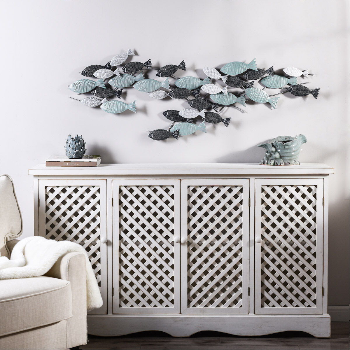 Cameron 56 X 20 inch Metal Wall Décor