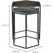 Polygon 21 X 19 inch Black Accent Table, Set of 2