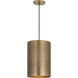 Shaka 1 Light 14.25 inch Weathered Brass Single Pendant Ceiling Light