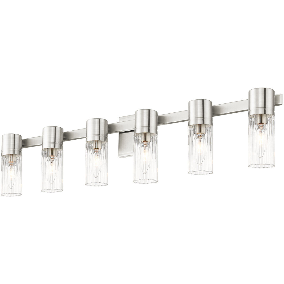 Midtown 6 Light 36 inch Brushed Nickel Bath Vanity Wall Light