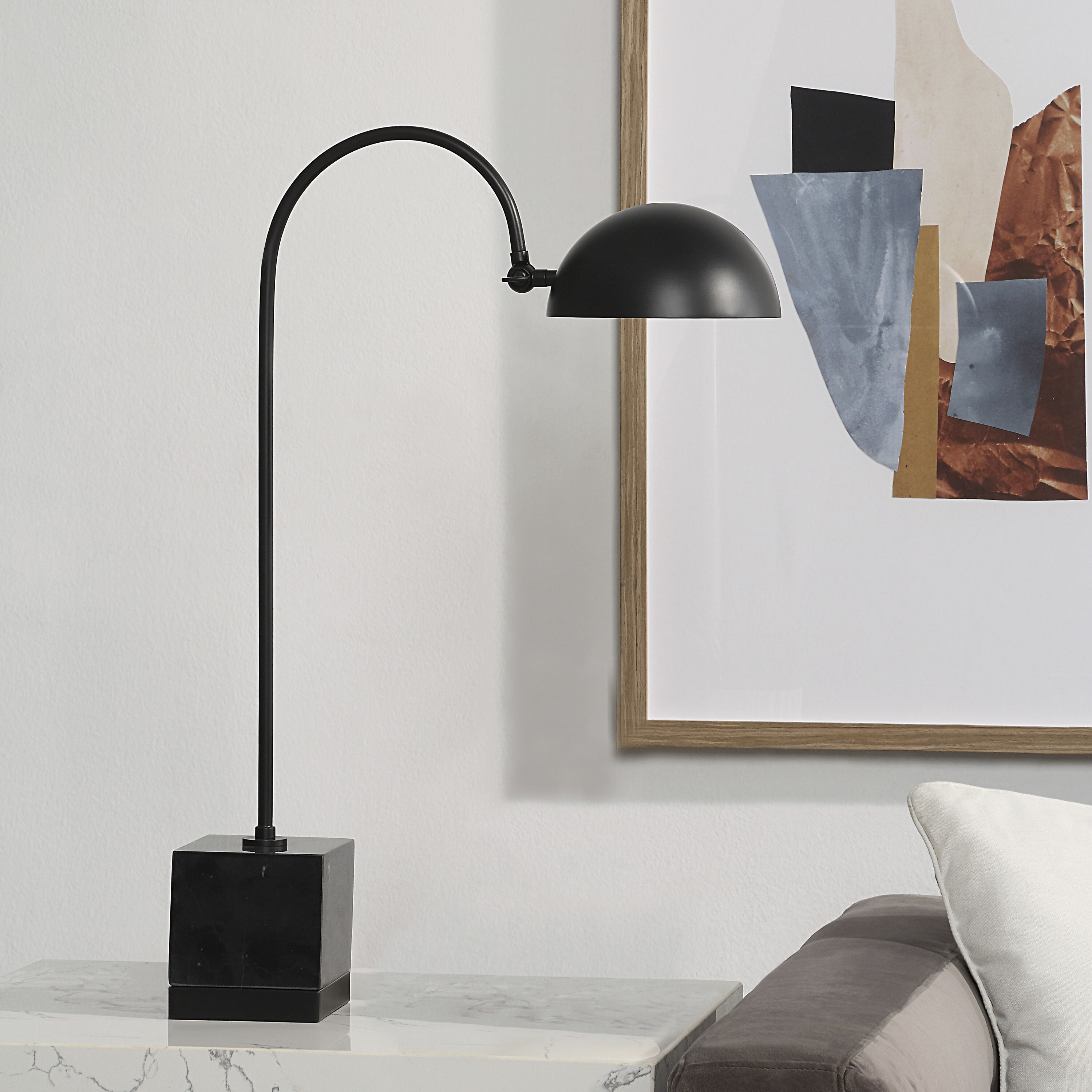 Sansia 27 inch 9 watt Matte Black Table Lamp Portable Light
