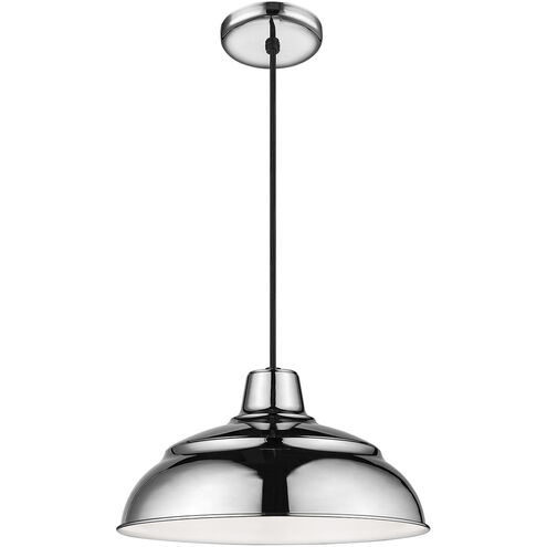 R Series 1 Light 14 inch Polished Nickel Indoor Pendant Ceiling Light
