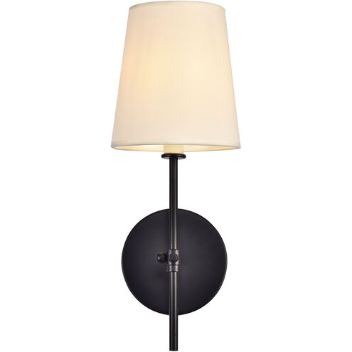 Mel 1 Light 6 inch Black Wall Sconce Wall Light