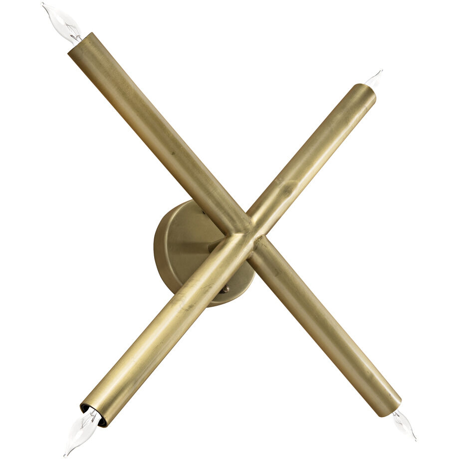 Cross 4 Light 19.5 inch Antique Brass Sconce Wall Light