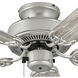 Cabana 36 inch Brushed Nickel with Weathered Wood Blades Fan, Regency Series
