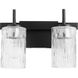 Fort Worth 2 Light 13 inch Noir Vanity Light Wall Light