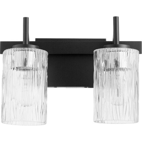 Fort Worth 2 Light 13 inch Noir Vanity Light Wall Light
